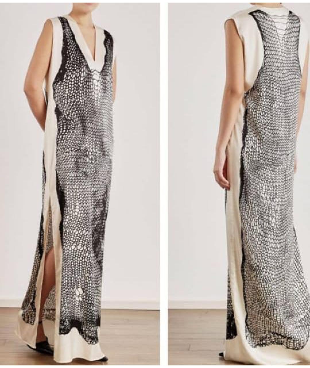 SPORTMAX Бежевое вискозное повседневное платье, фото 4
