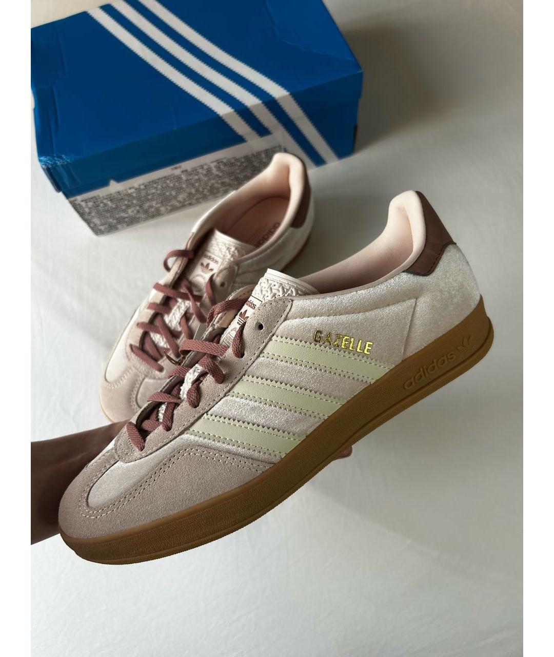 ADIDAS Розовые бархатные кроссовки, фото 2