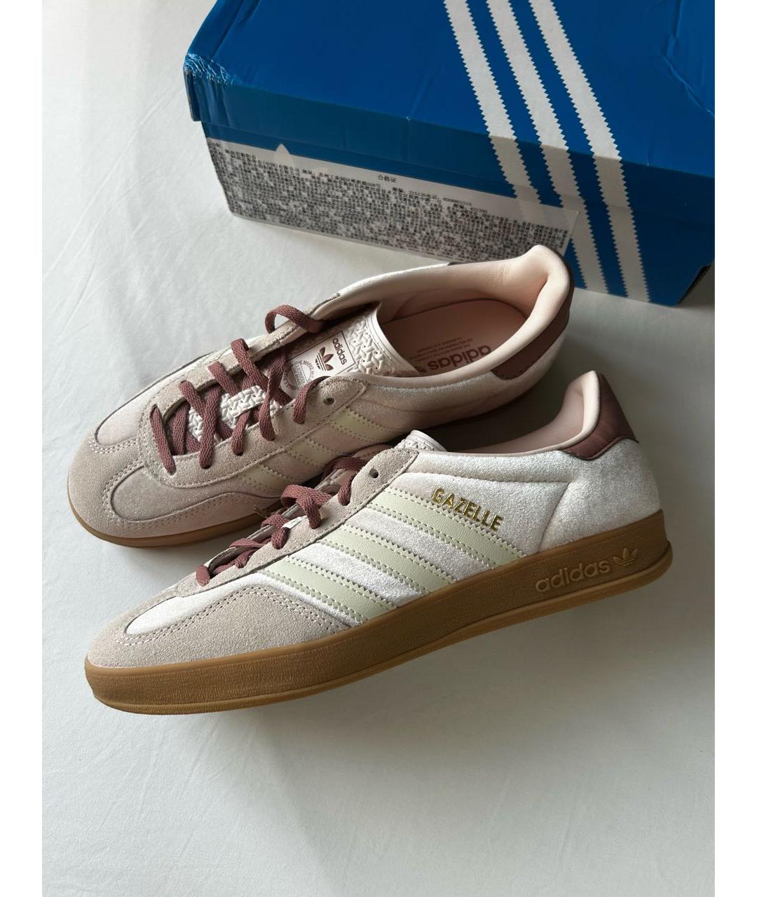 ADIDAS Розовые бархатные кроссовки, фото 4