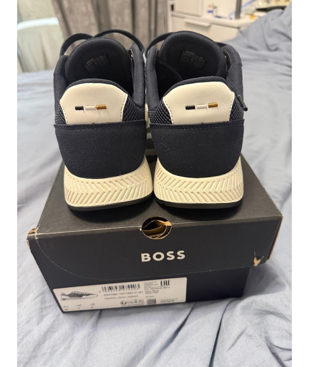 HUGO BOSS Темно-синие низкие кроссовки / кеды, фото 4