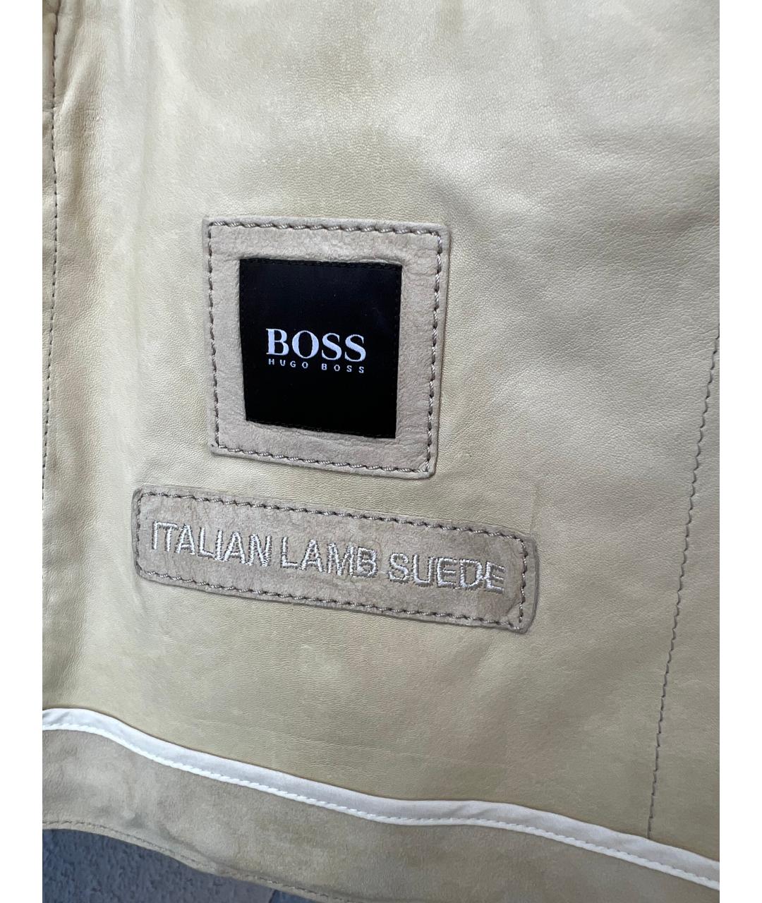 HUGO BOSS Бежевый замшевый пиджак, фото 3