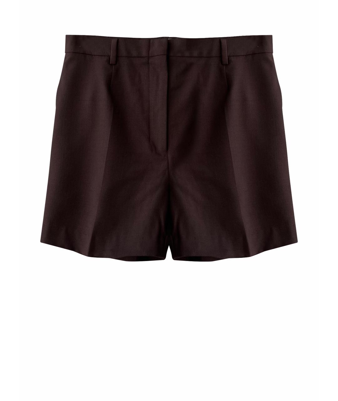 MAX MARA Коричневые шерстяные шорты, фото 1