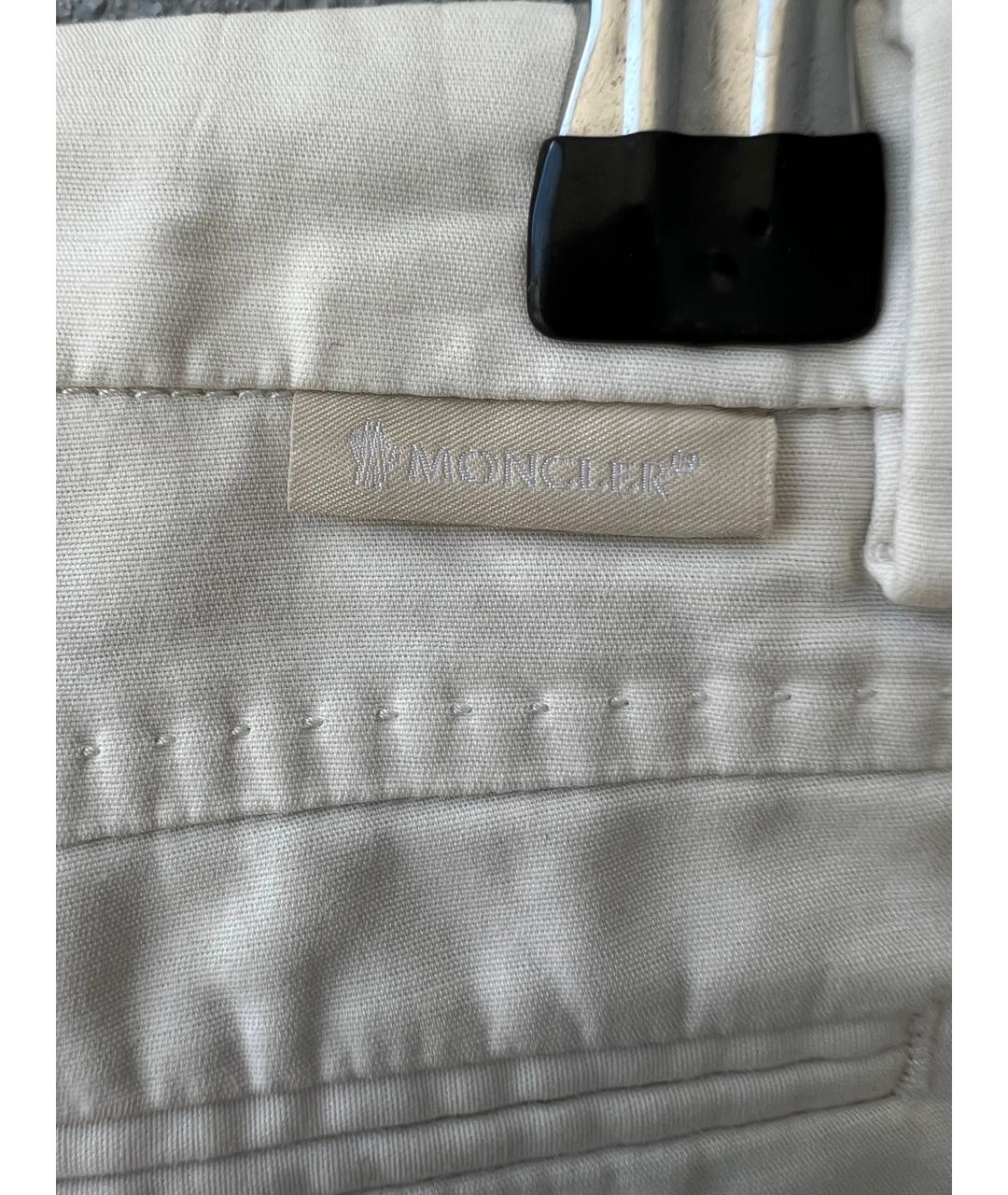 MONCLER Бежевые брюки узкие, фото 3