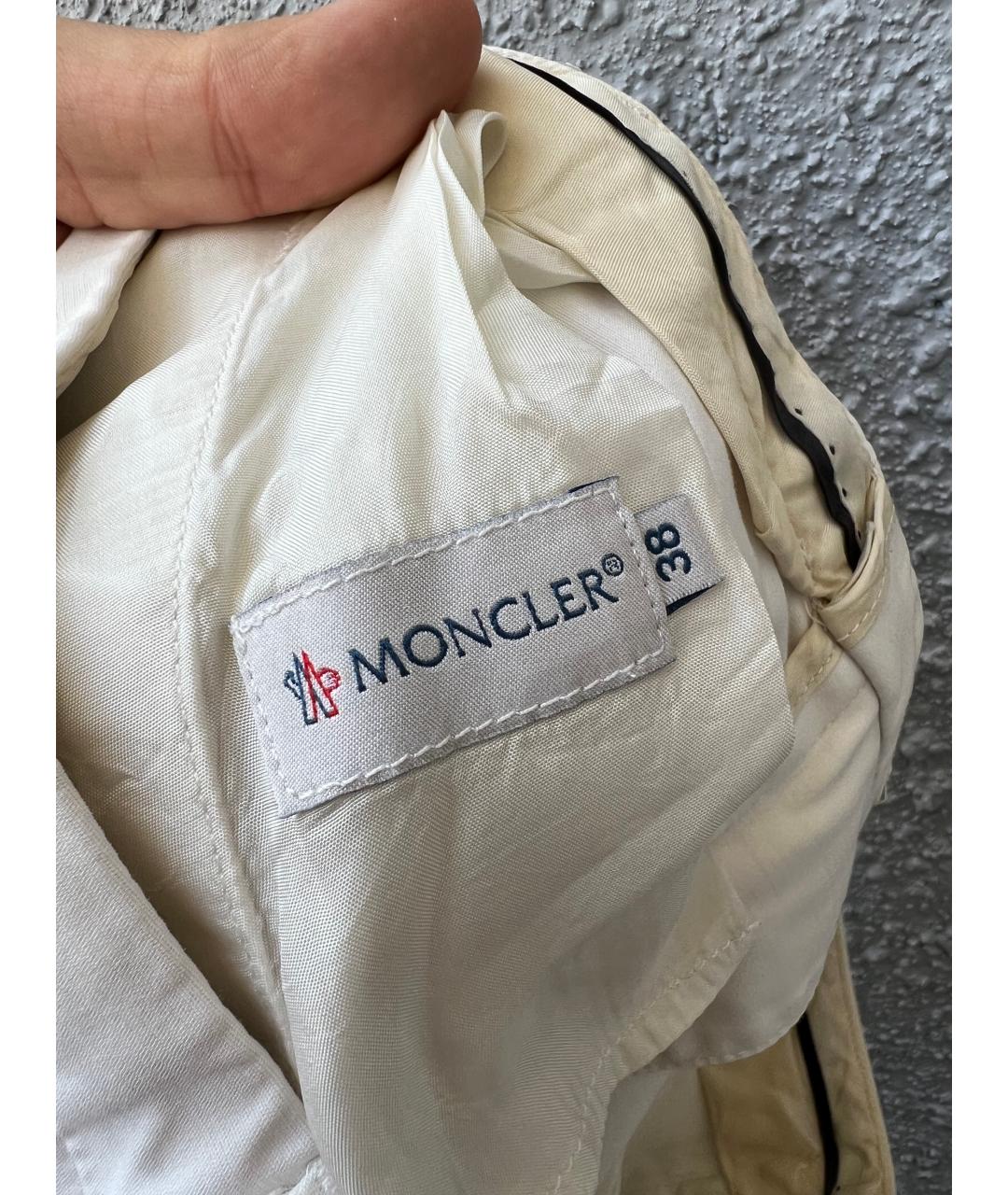 MONCLER Бежевые брюки узкие, фото 5