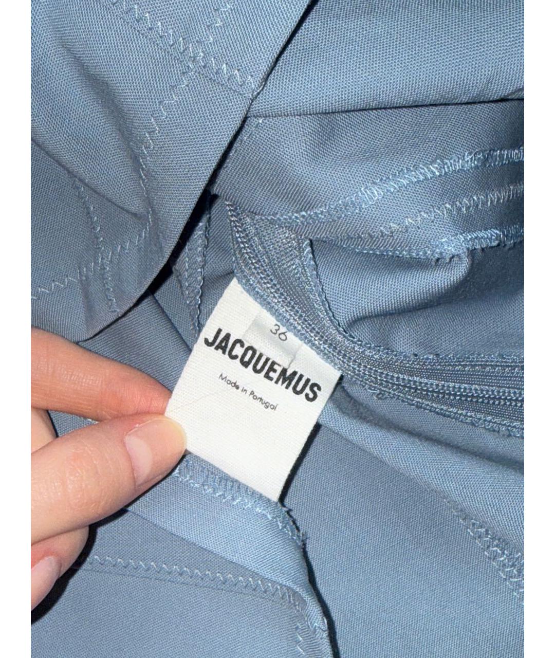 JACQUEMUS Голубая шерстяная блузы, фото 3