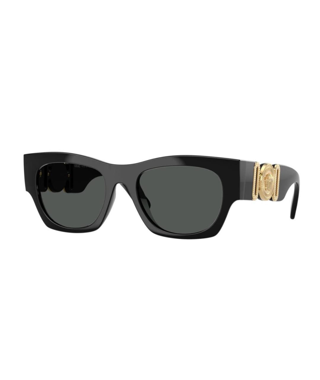 VERSACE Черные пластиковые солнцезащитные очки, фото 7