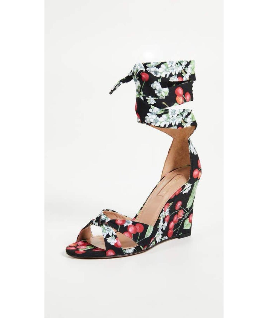 AQUAZZURA Мульти текстильные босоножки, фото 5