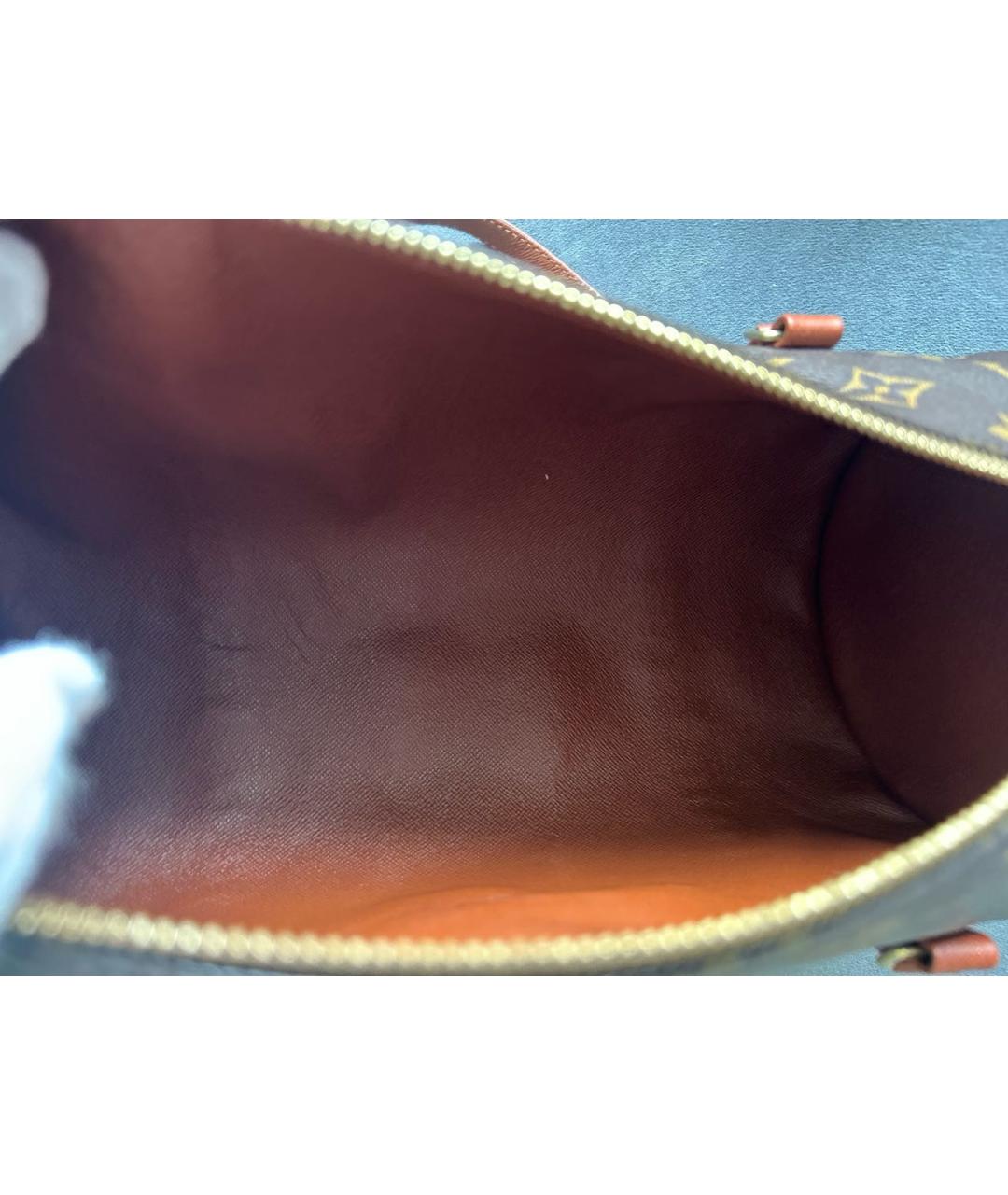 LOUIS VUITTON Коричневая кожаная сумка через плечо, фото 4