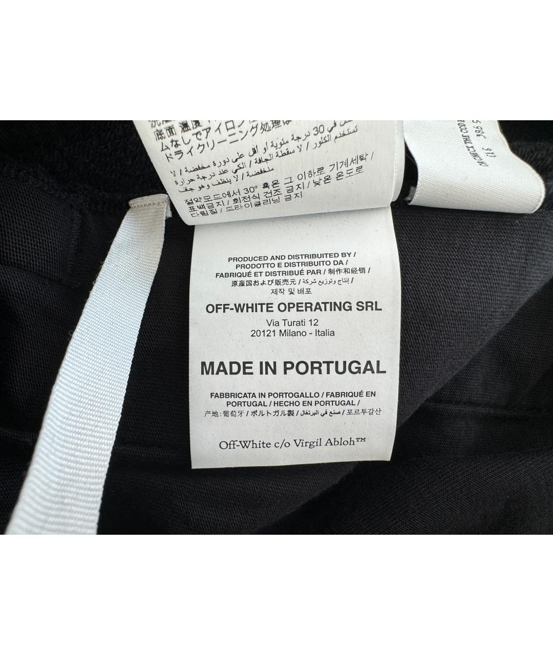 OFF-WHITE Черные хлопковые шорты, фото 9