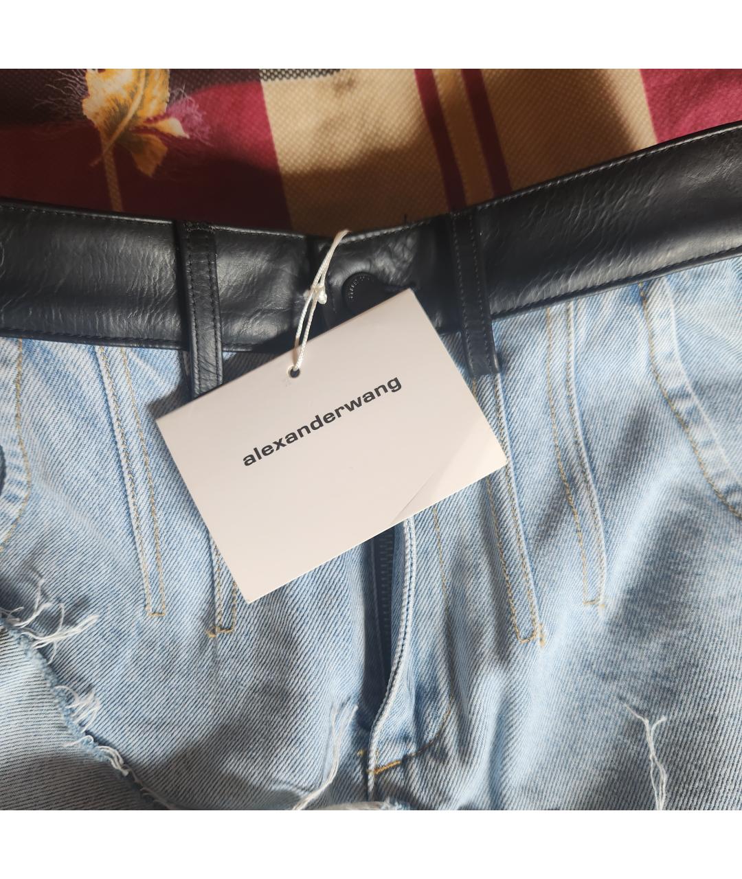 ALEXANDER WANG Голубая деним юбка миди, фото 5