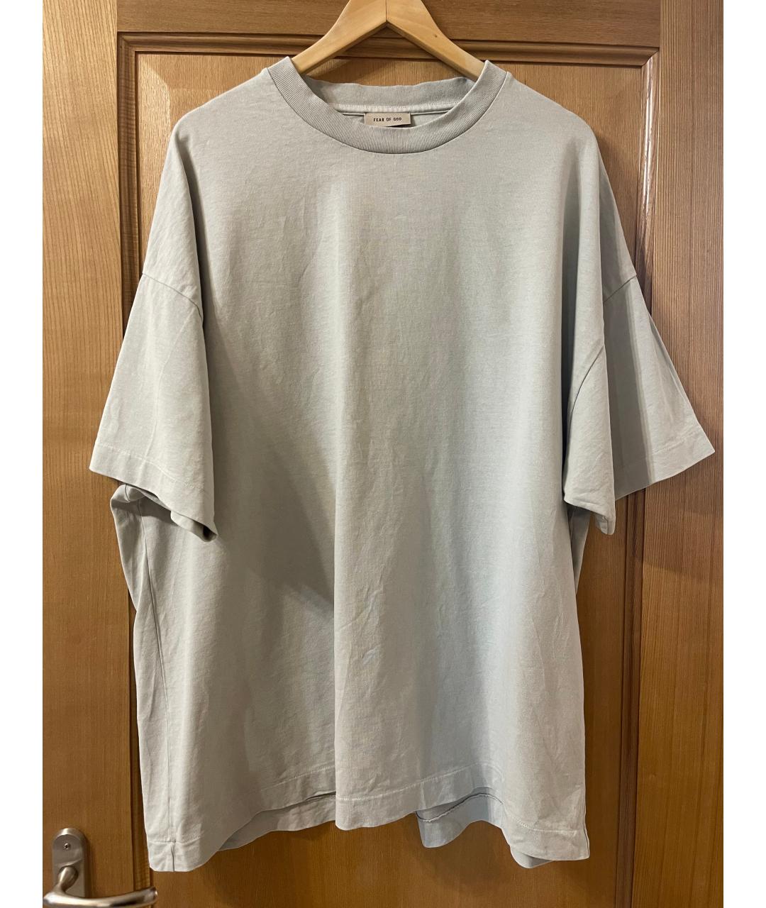 FEAR OF GOD Серая хлопковая футболка, фото 6
