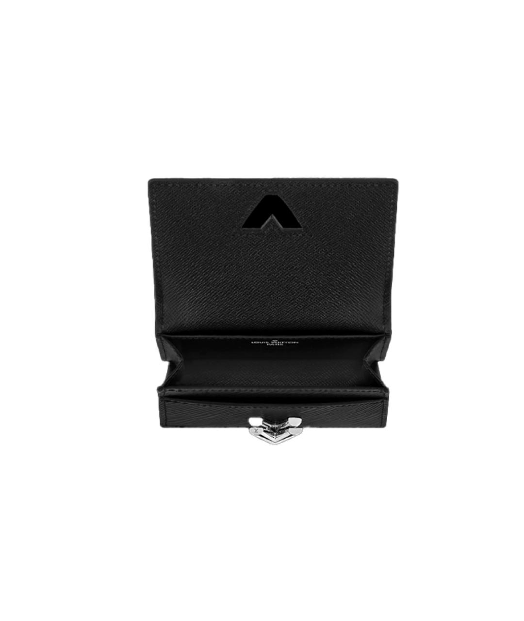 LOUIS VUITTON Черный кожаный кардхолдер, фото 4