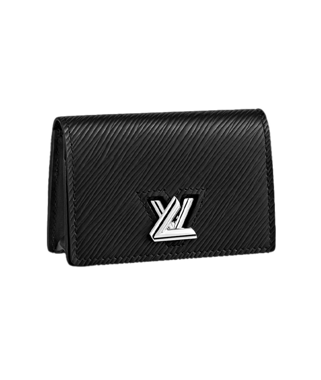 LOUIS VUITTON Черный кожаный кардхолдер, фото 1