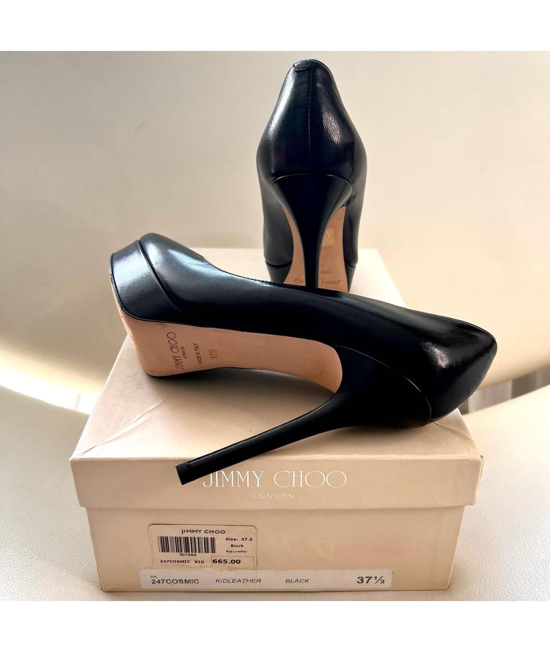 JIMMY CHOO Черные кожаные туфли, фото 7