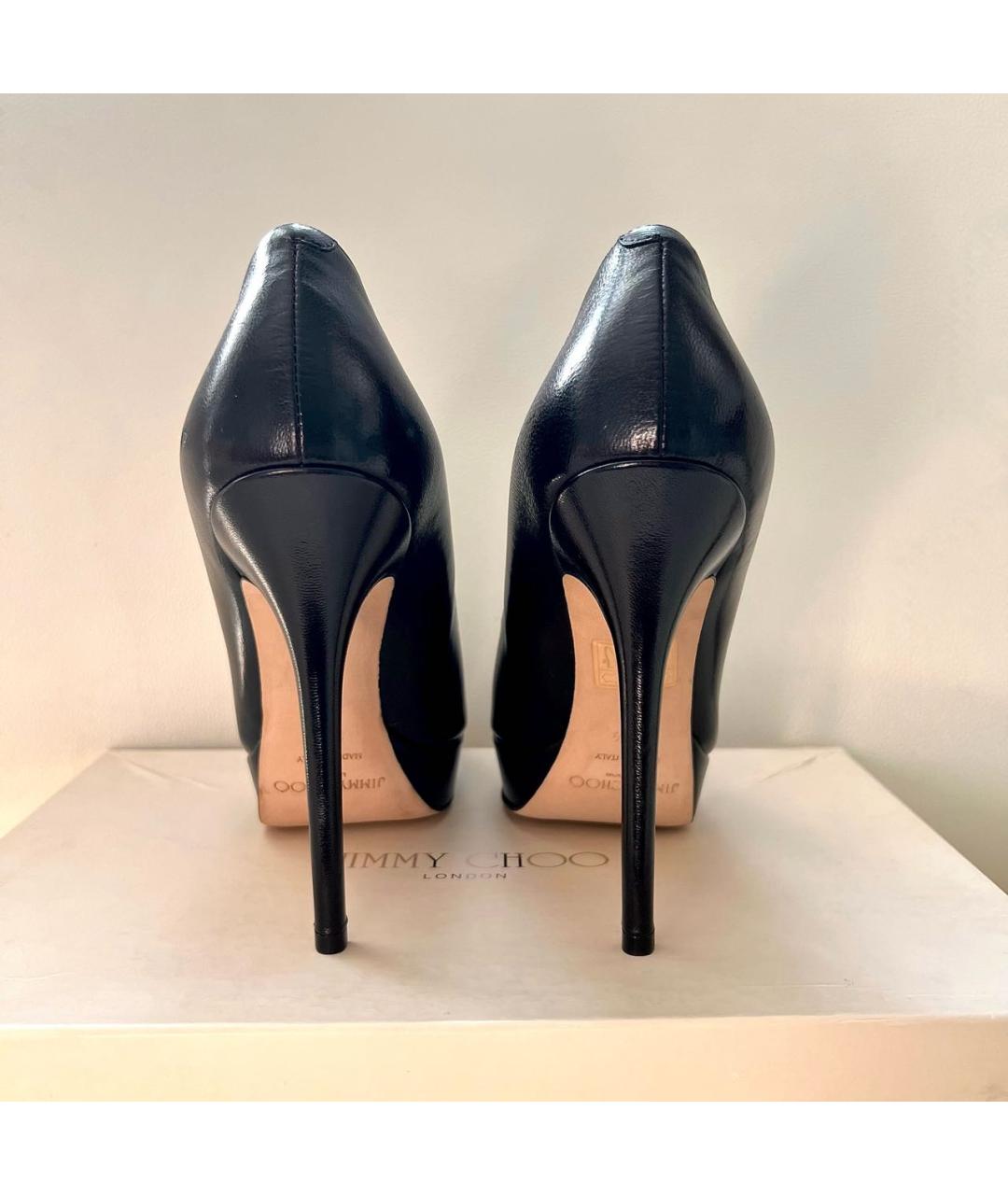 JIMMY CHOO Черные кожаные туфли, фото 4