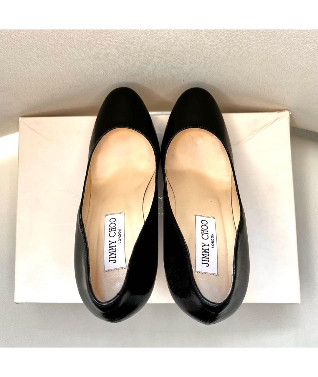JIMMY CHOO Черные кожаные туфли, фото 3