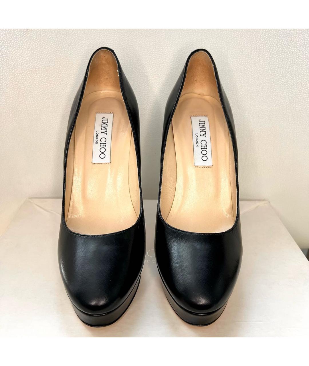 JIMMY CHOO Черные кожаные туфли, фото 2