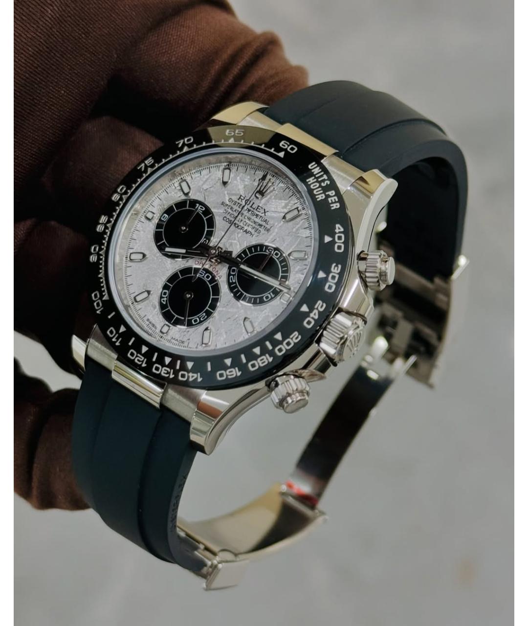 ROLEX Серые часы из белого золота, фото 4