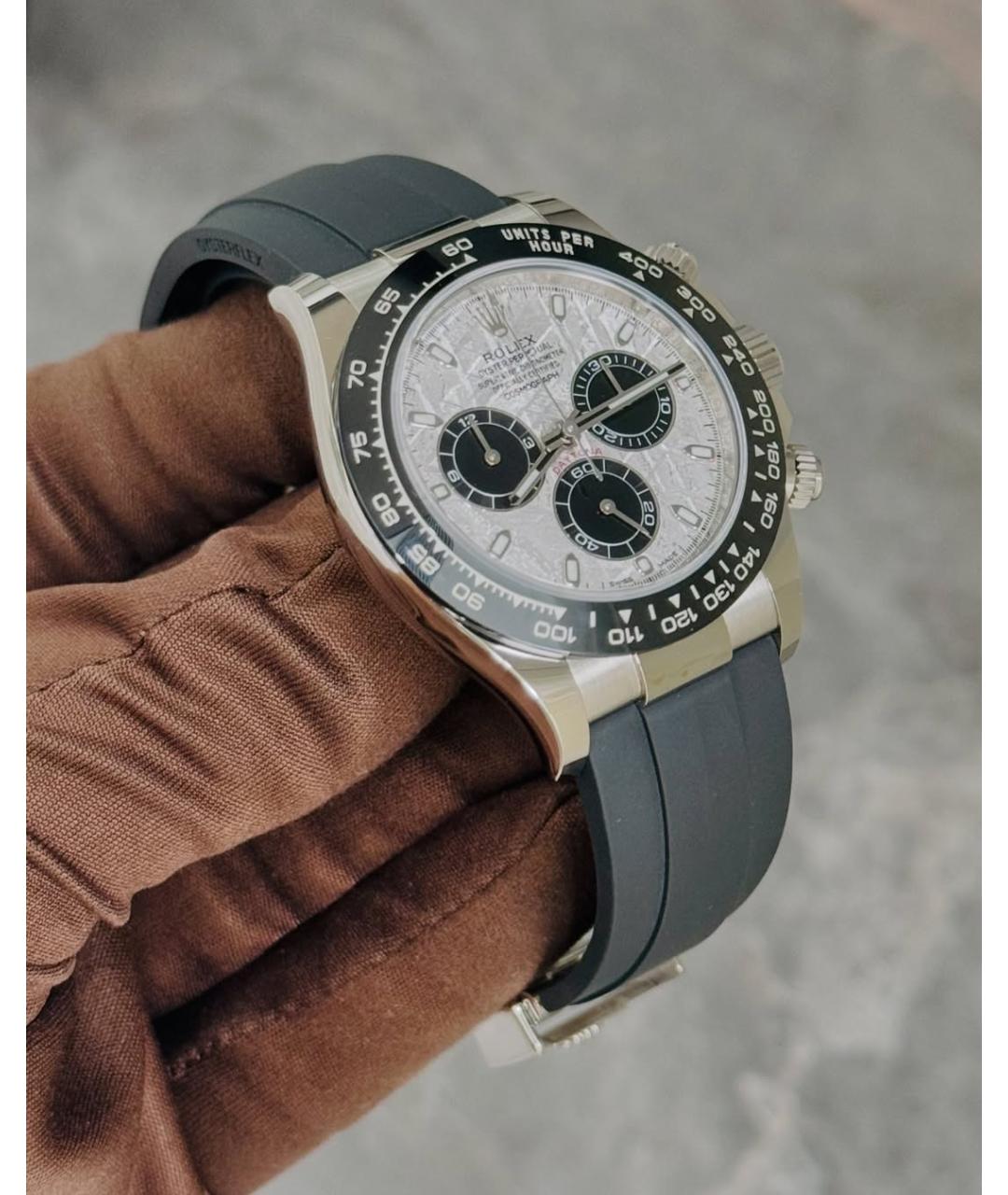 ROLEX Серые часы из белого золота, фото 3