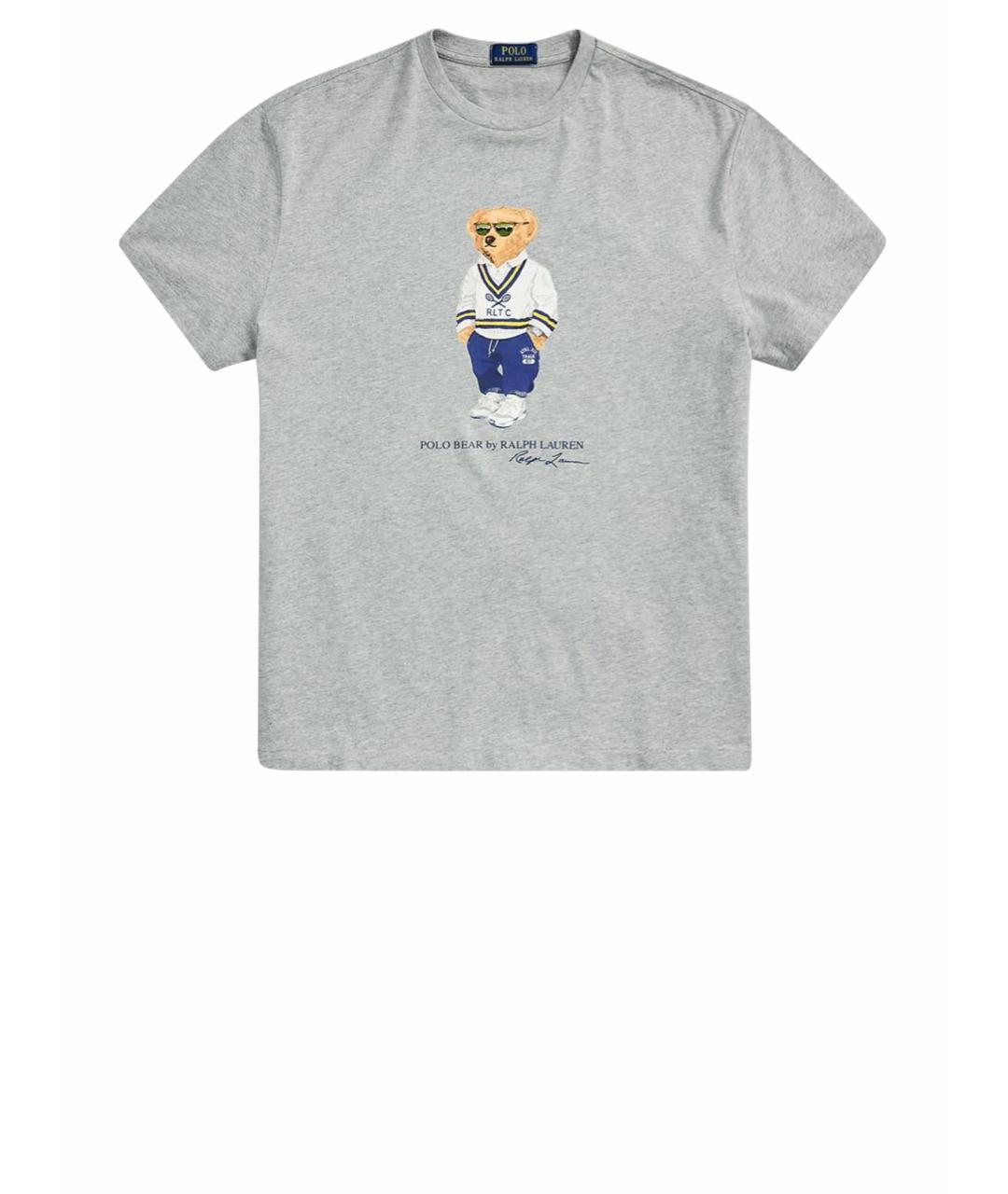 POLO RALPH LAUREN Серая хлопковая футболка, фото 1