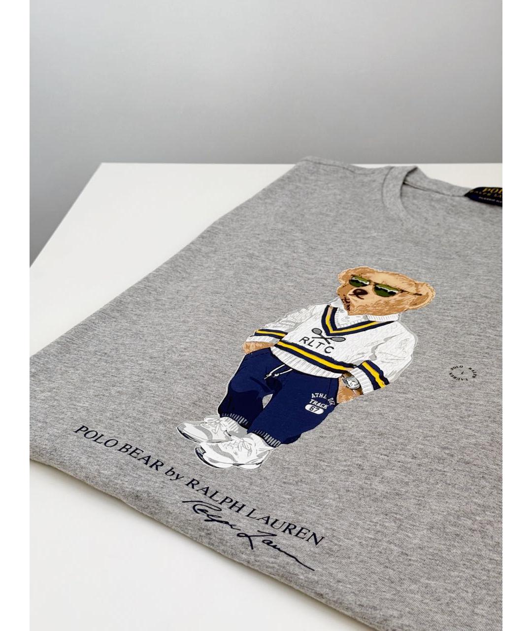 POLO RALPH LAUREN Серая хлопковая футболка, фото 5