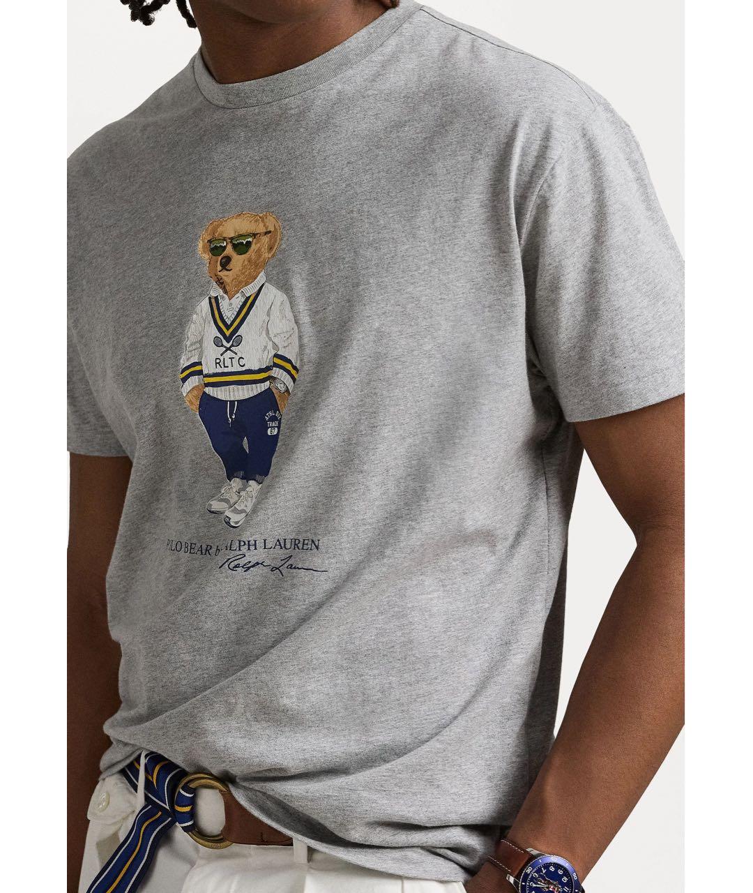 POLO RALPH LAUREN Серая хлопковая футболка, фото 3