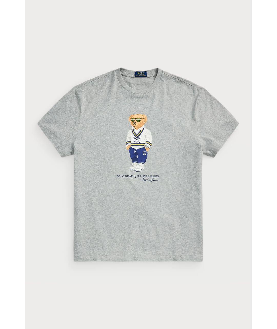 POLO RALPH LAUREN Серая хлопковая футболка, фото 7