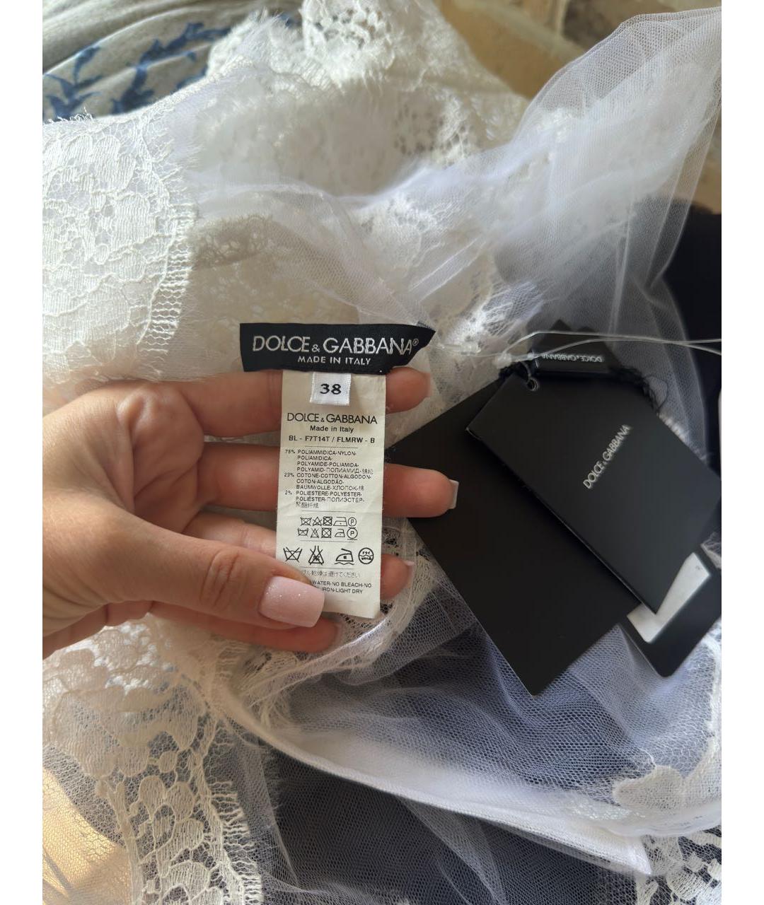 DOLCE&GABBANA Белая блузы, фото 7