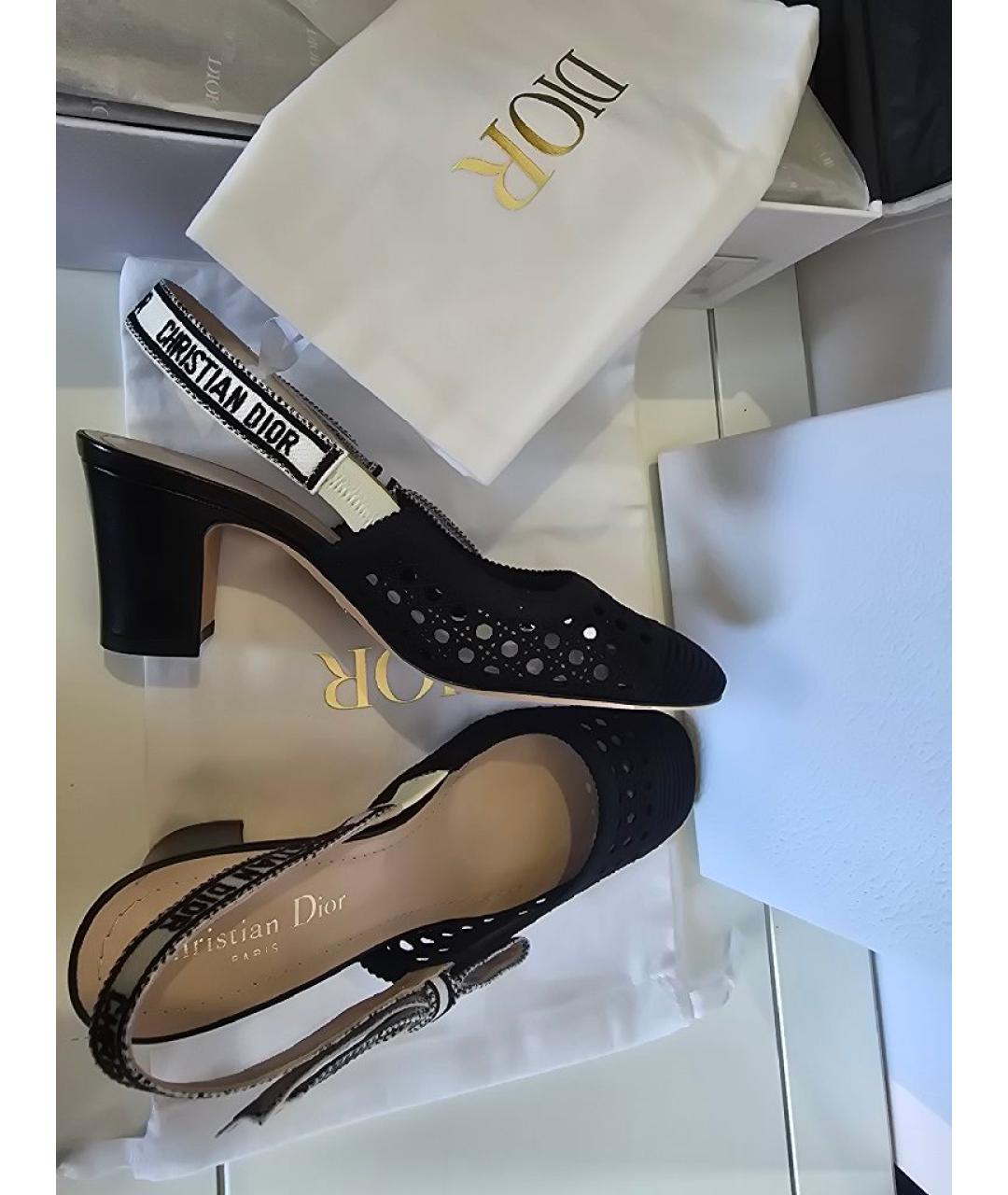 CHRISTIAN DIOR Черные кожаные туфли, фото 5