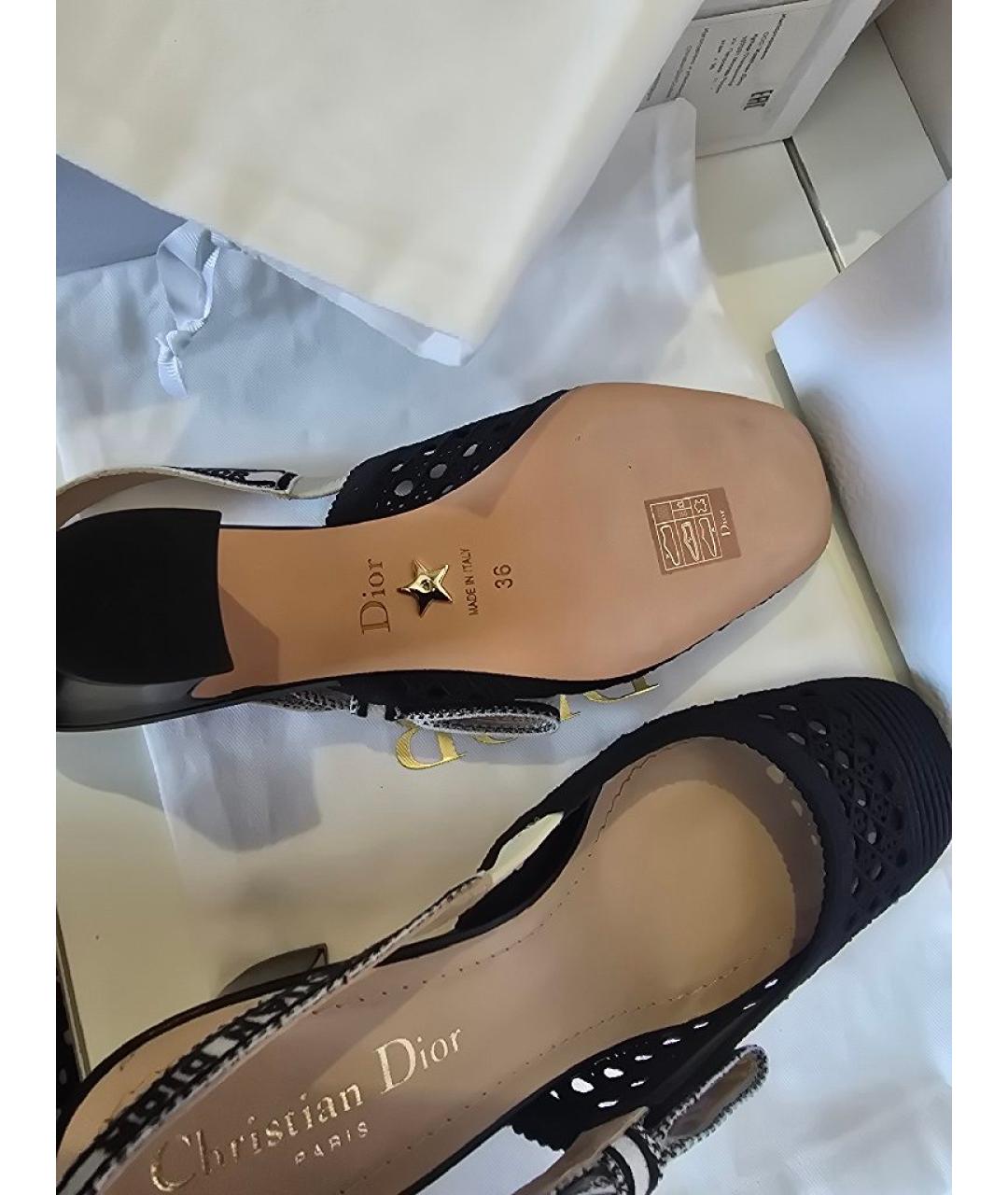 CHRISTIAN DIOR Черные кожаные туфли, фото 6