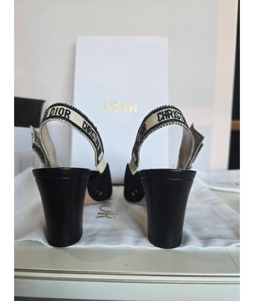 CHRISTIAN DIOR Черные кожаные туфли, фото 4