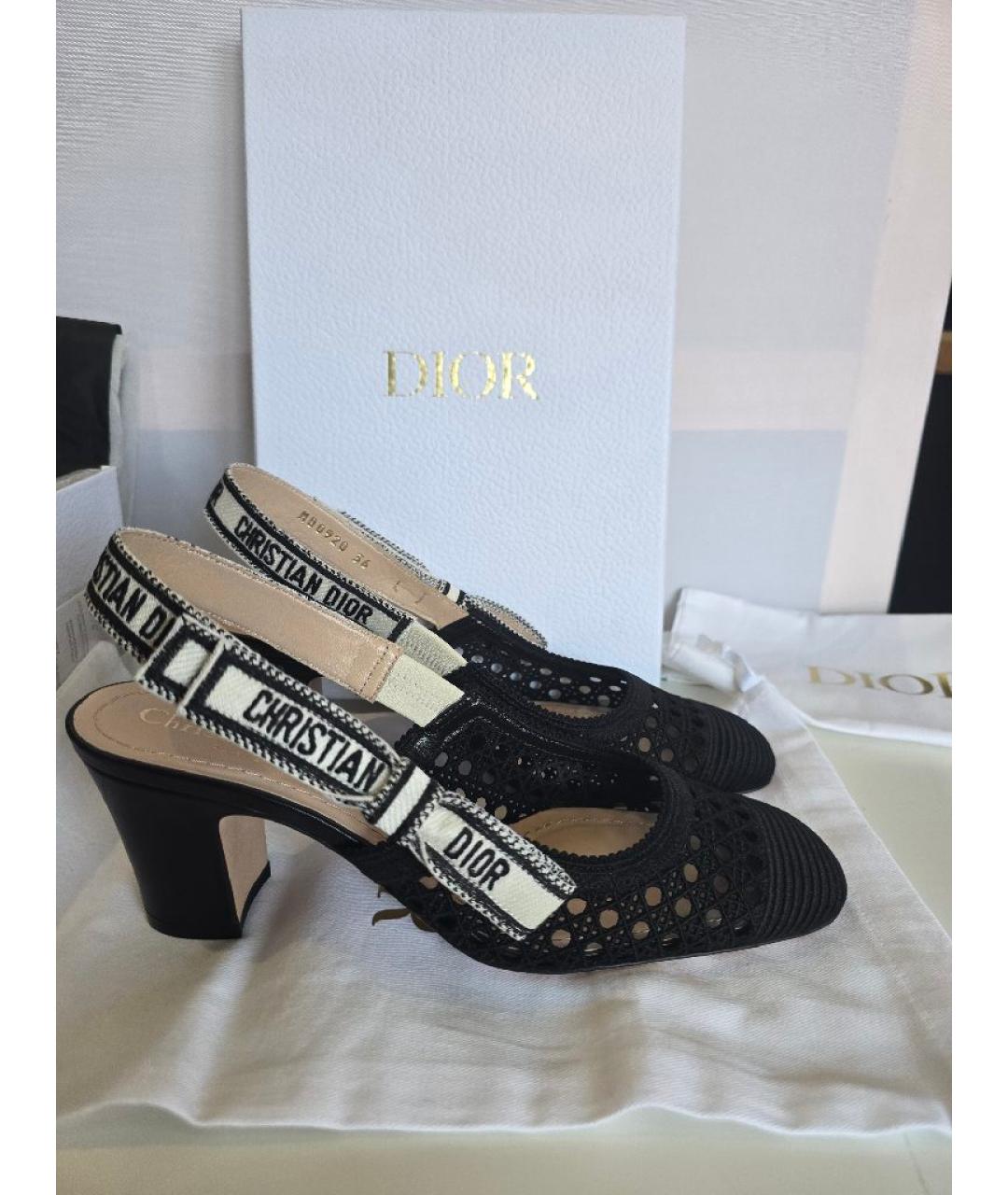 CHRISTIAN DIOR Черные кожаные туфли, фото 8