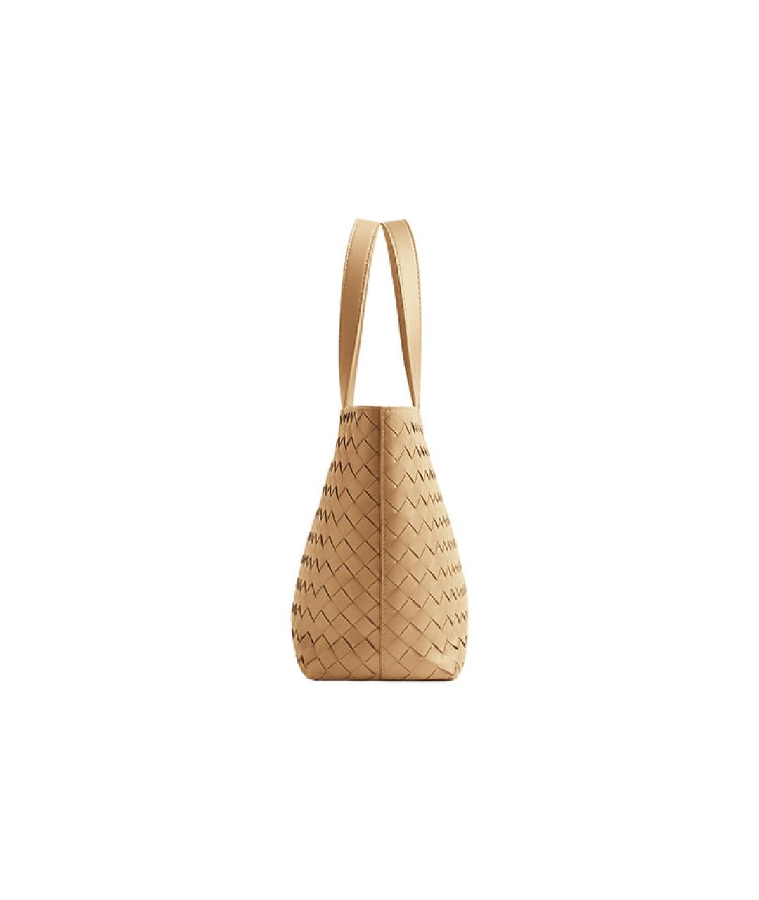 BOTTEGA VENETA Бежевая сумка с короткими ручками, фото 2