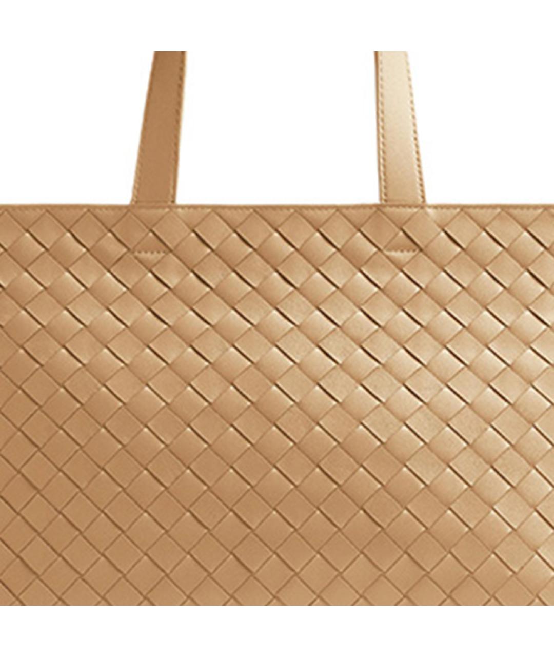 BOTTEGA VENETA Бежевая сумка с короткими ручками, фото 4