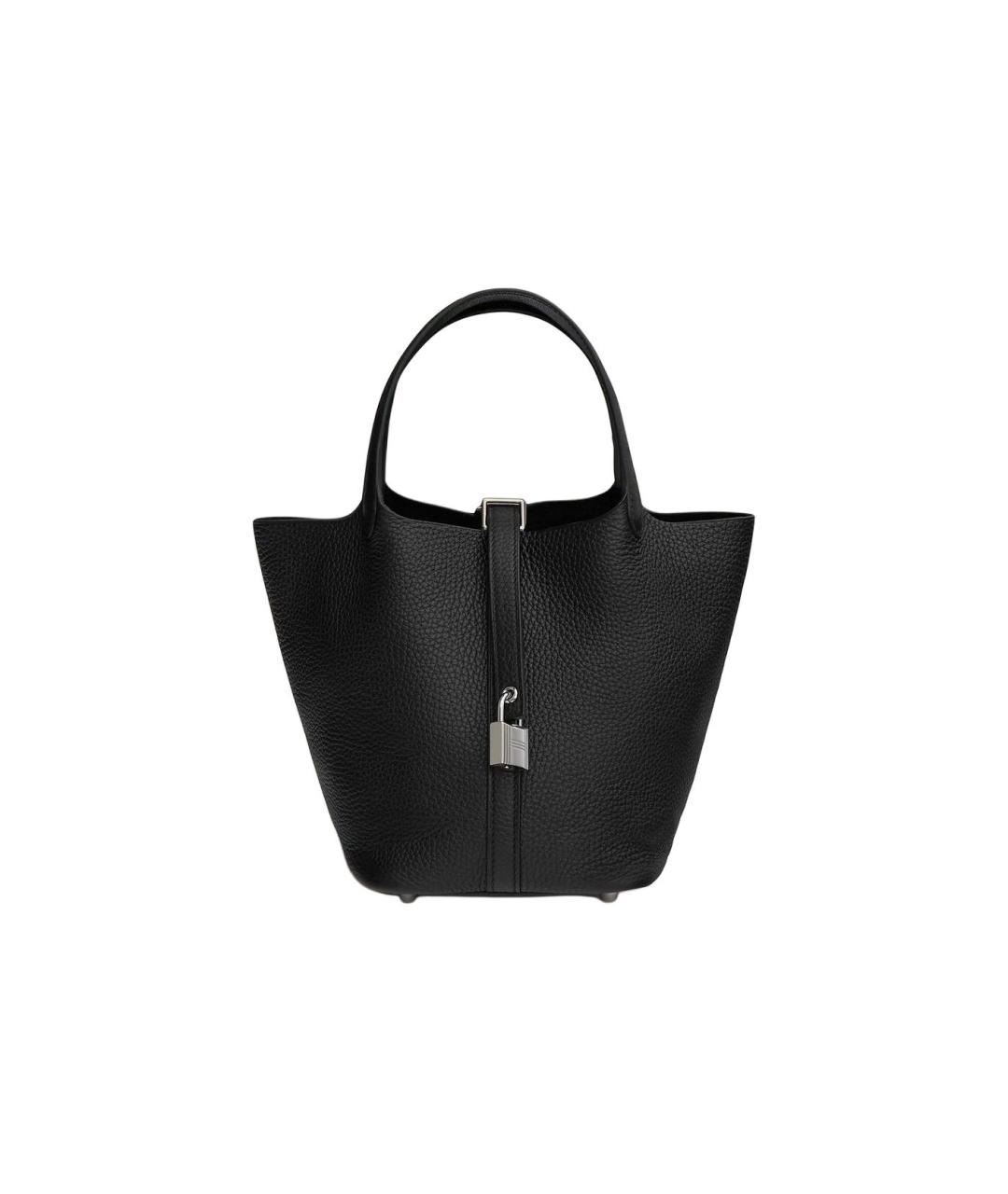 HERMES Черная сумка с короткими ручками, фото 1