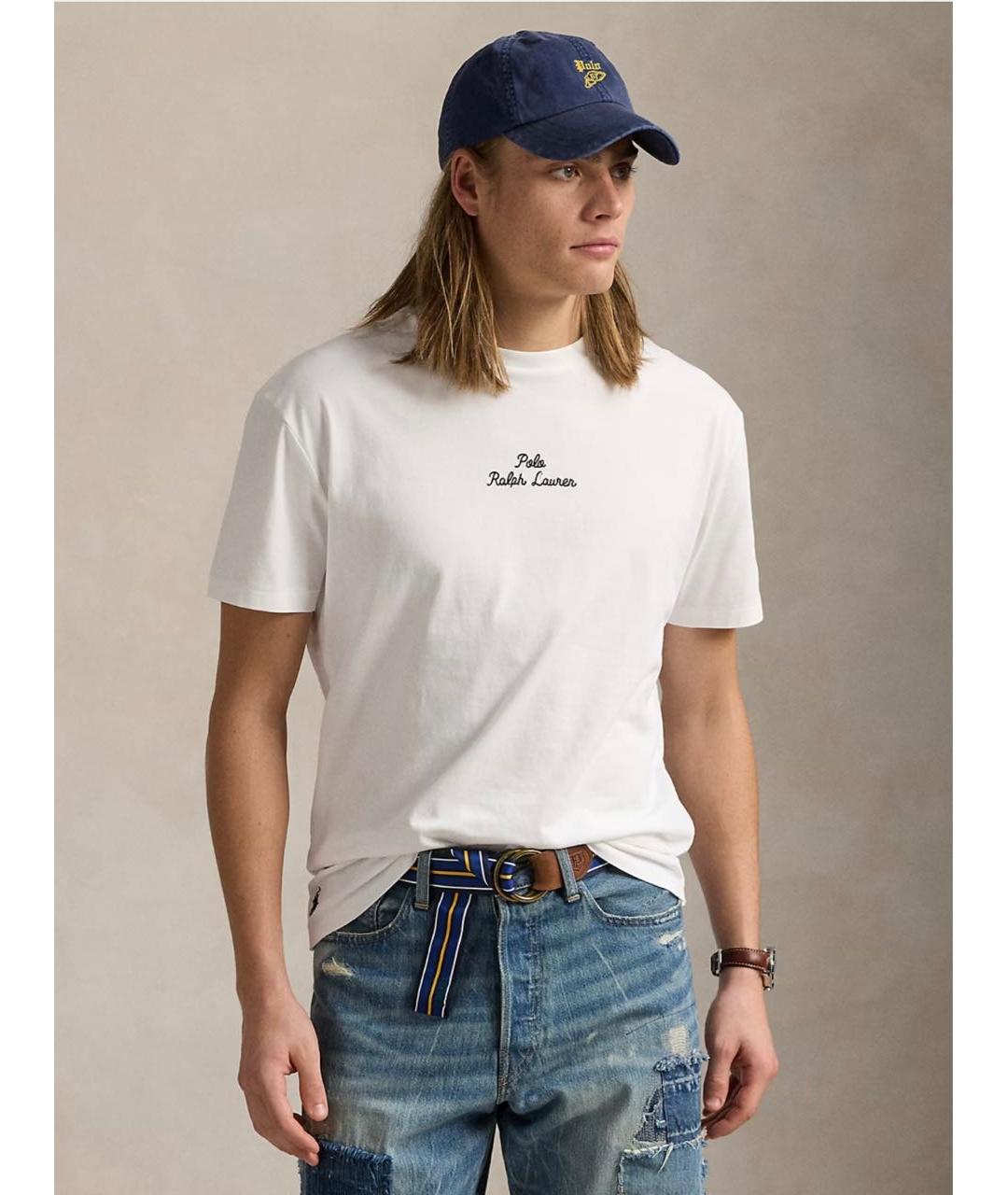 POLO RALPH LAUREN Белая хлопковая футболка, фото 2
