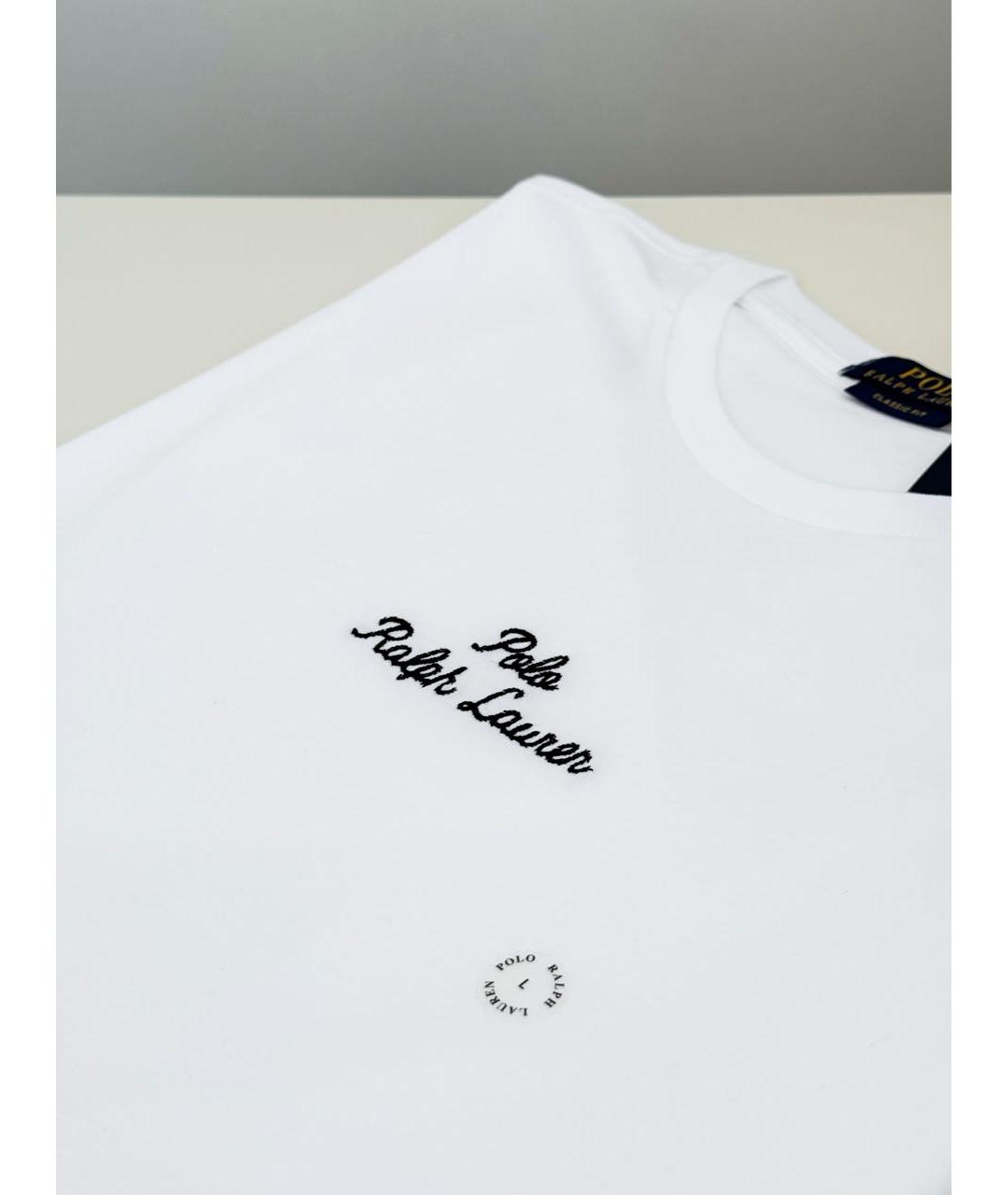 POLO RALPH LAUREN Белая хлопковая футболка, фото 5