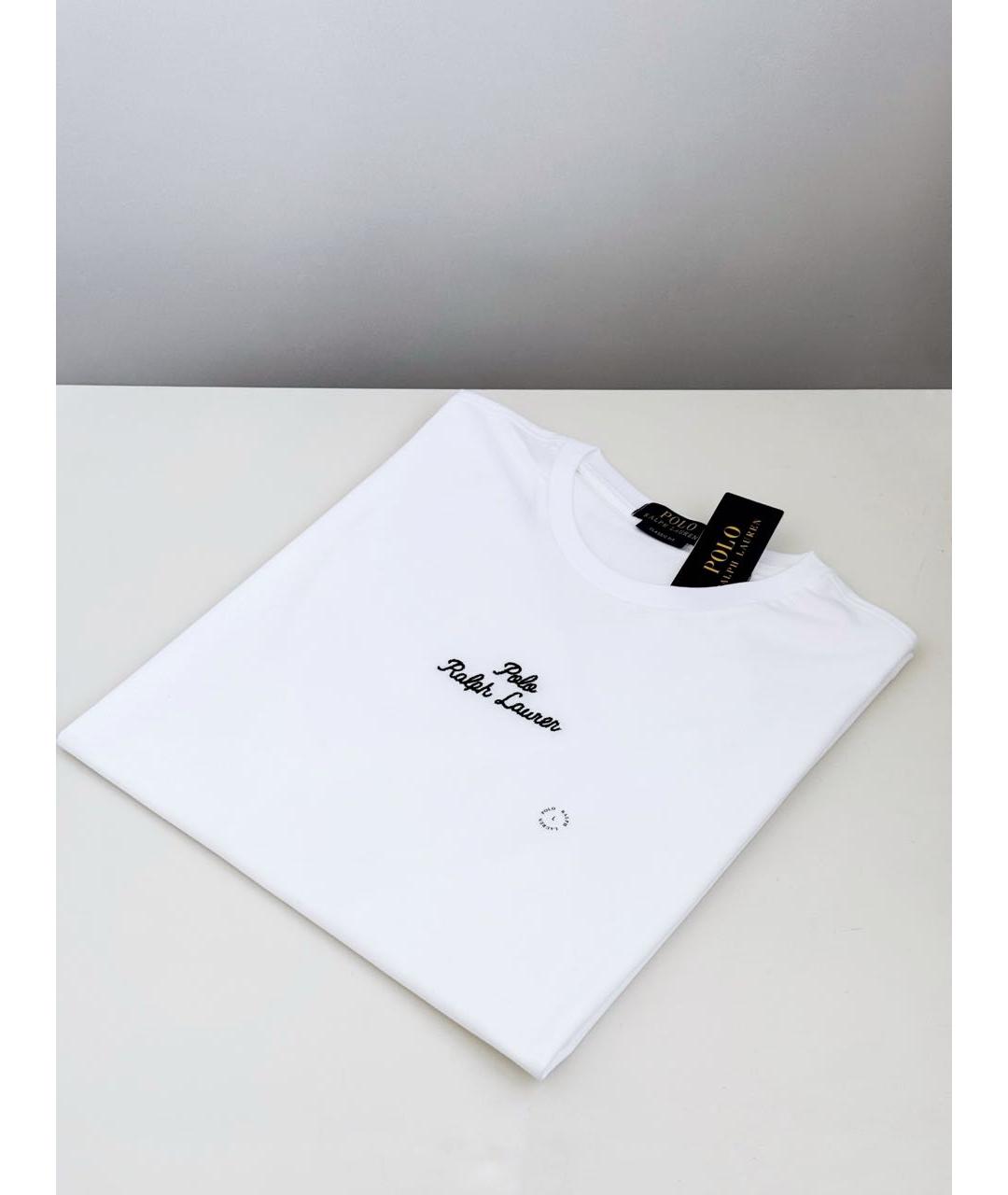 POLO RALPH LAUREN Белая хлопковая футболка, фото 4