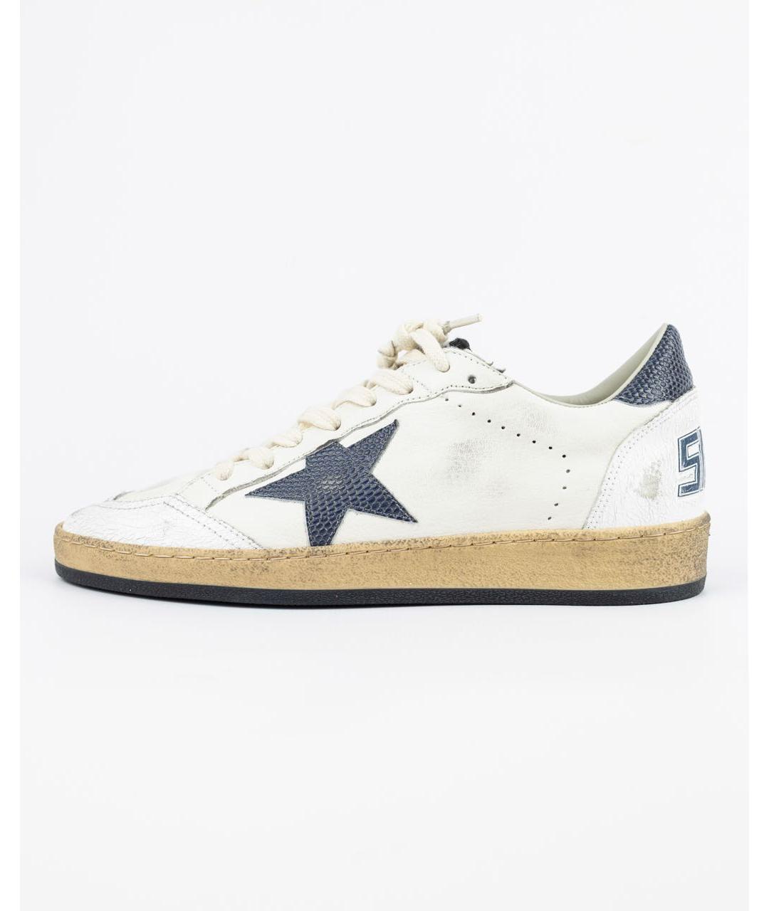 GOLDEN GOOSE DELUXE BRAND Белые кожаные низкие кроссовки / кеды, фото 6