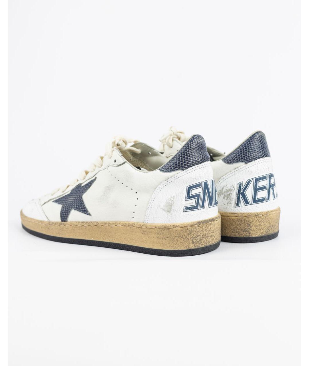 GOLDEN GOOSE DELUXE BRAND Белые кожаные низкие кроссовки / кеды, фото 3