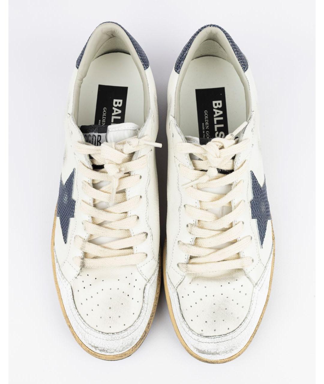 GOLDEN GOOSE DELUXE BRAND Белые кожаные низкие кроссовки / кеды, фото 2