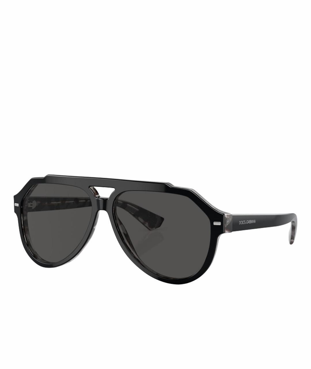 DOLCE&GABBANA Черные пластиковые солнцезащитные очки, фото 1