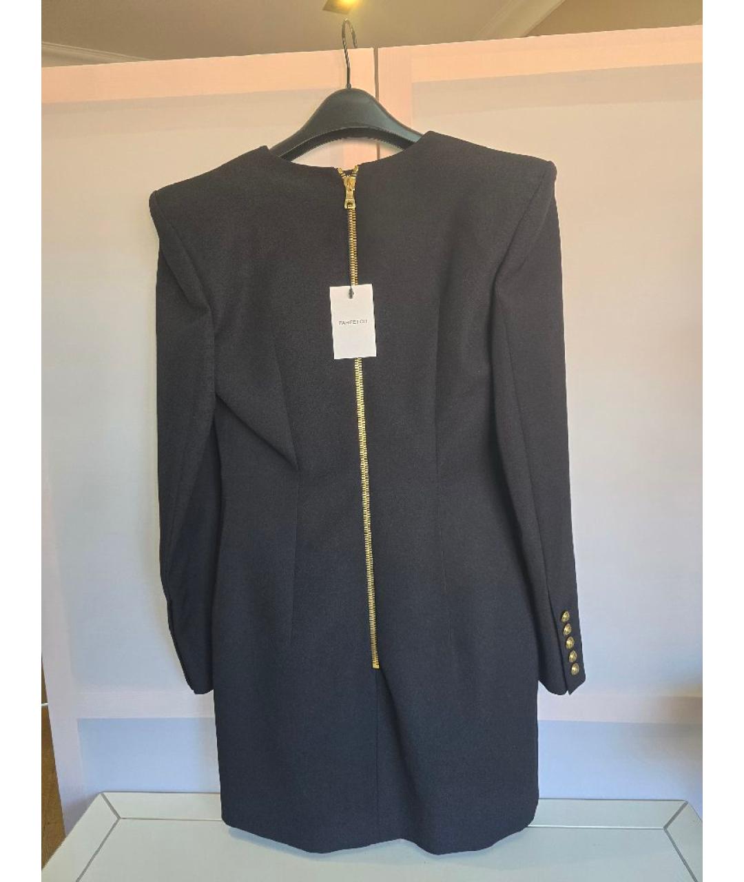 BALMAIN Черное шерстяное вечернее платье, фото 2