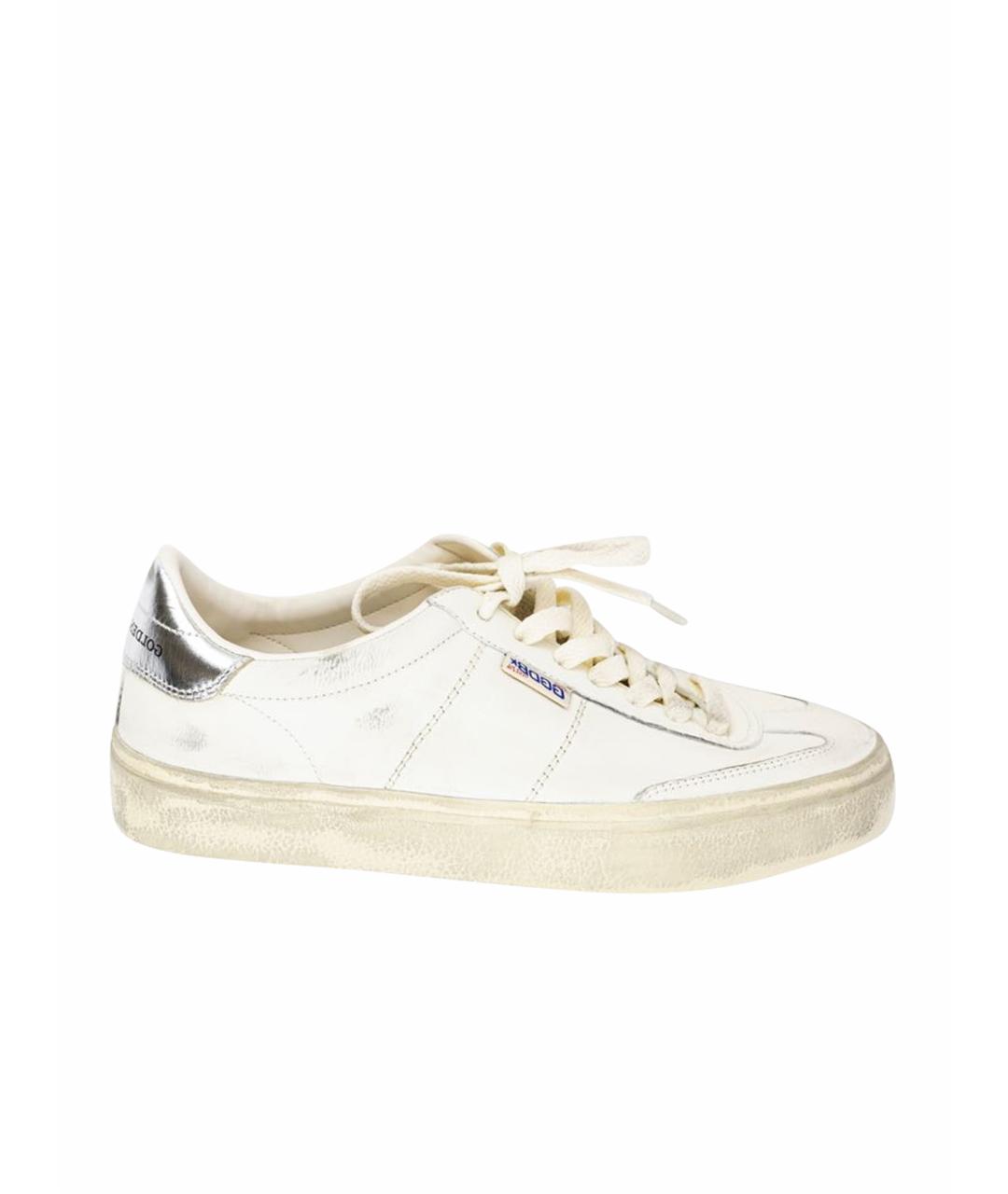 GOLDEN GOOSE DELUXE BRAND Белые кожаные низкие кроссовки / кеды, фото 1