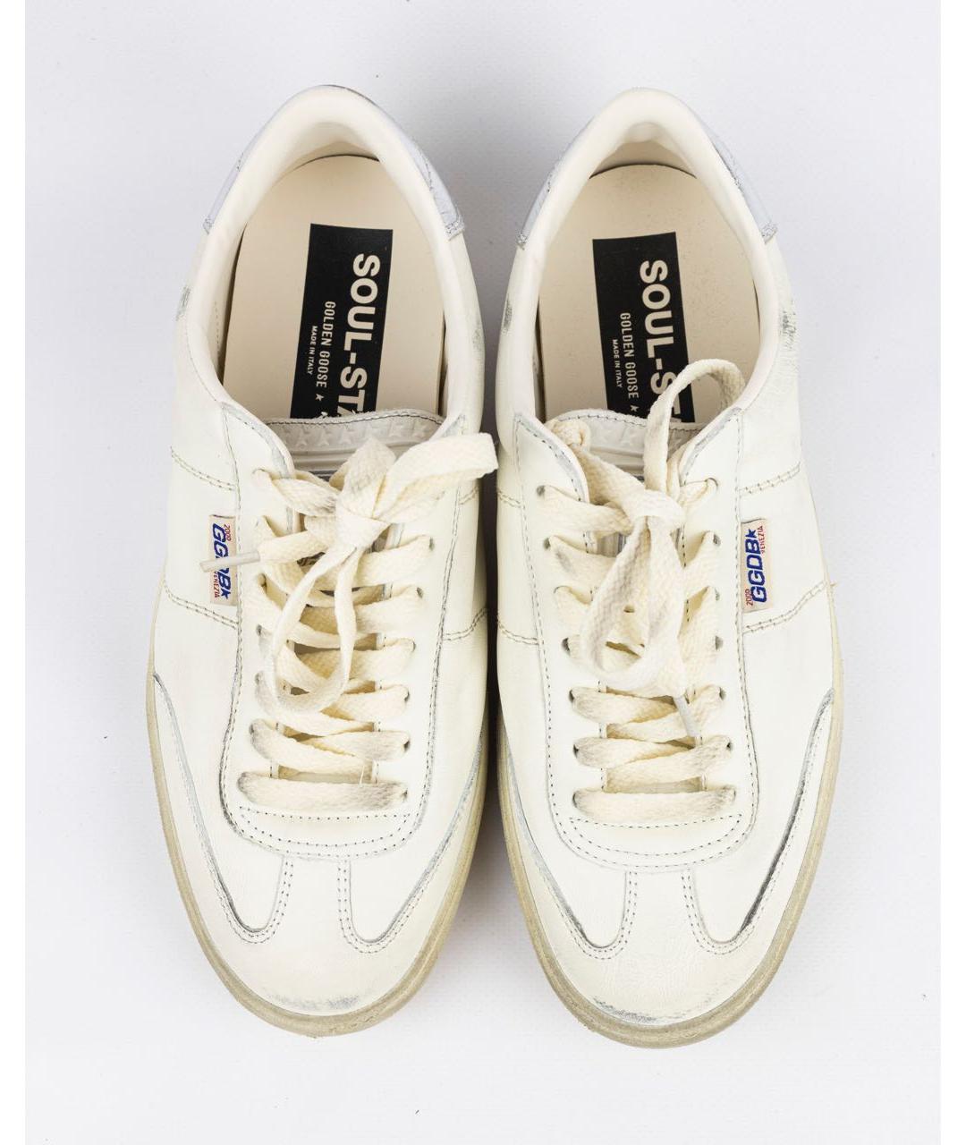 GOLDEN GOOSE DELUXE BRAND Белые кожаные низкие кроссовки / кеды, фото 3