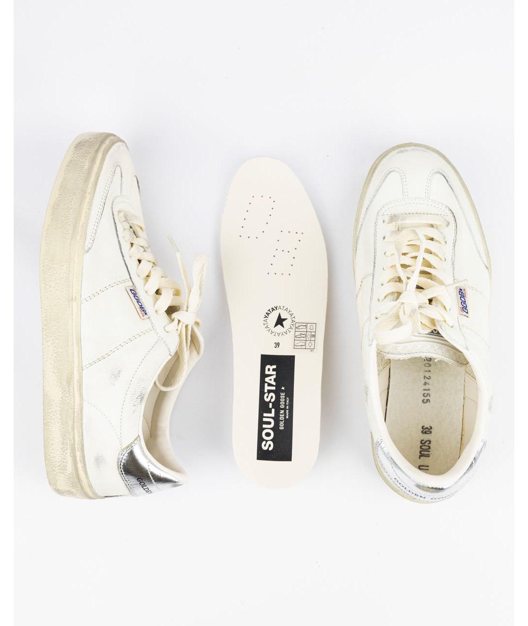 GOLDEN GOOSE DELUXE BRAND Белые кожаные низкие кроссовки / кеды, фото 6