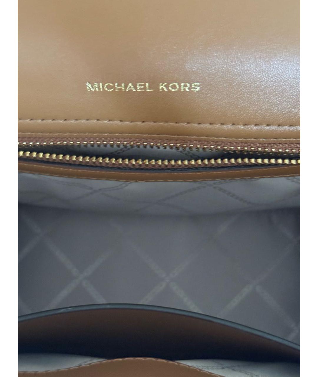 MICHAEL MICHAEL KORS Коричневая сумка тоут из искусственной кожи, фото 4