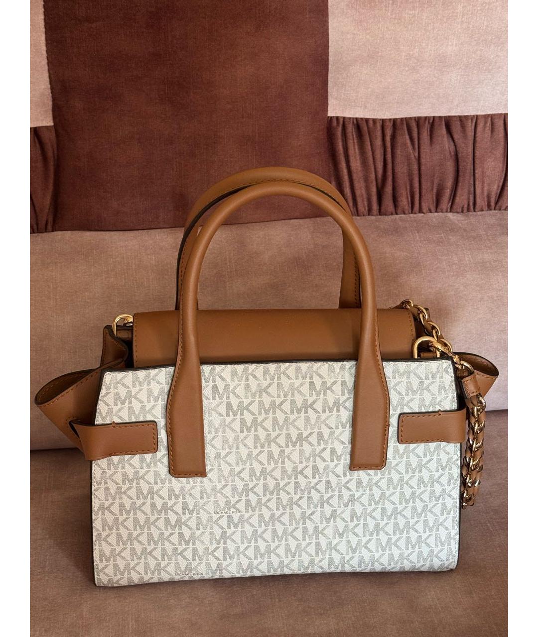 MICHAEL MICHAEL KORS Коричневая сумка тоут из искусственной кожи, фото 3