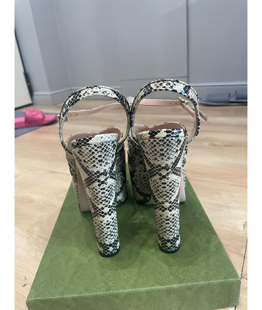 GUCCI Мульти кожаные босоножки, фото 4