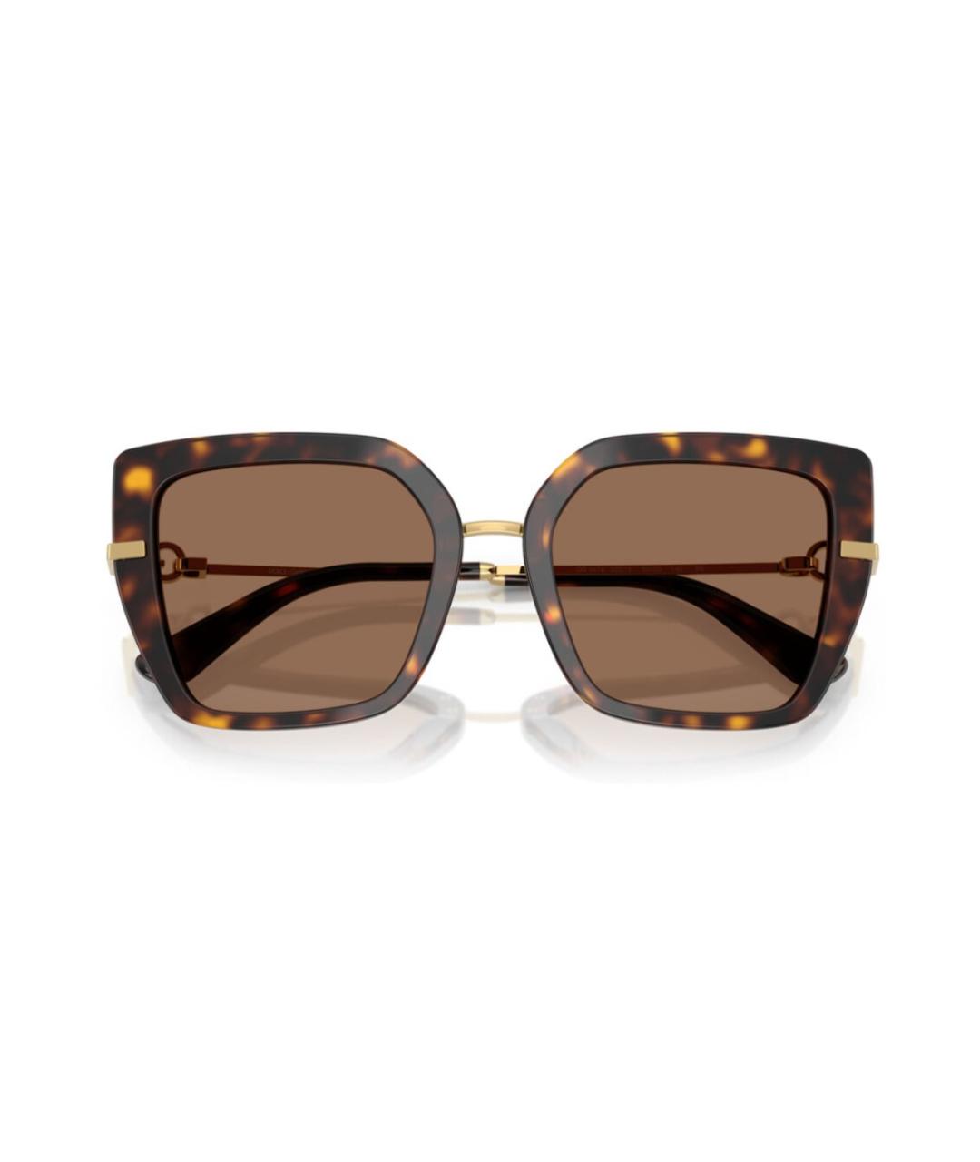 DOLCE&GABBANA Коричневые пластиковые солнцезащитные очки, фото 6